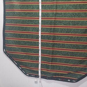 Longaberger Reversible Table Runner Imperial Stripe/Holly Fabric With Green Trim